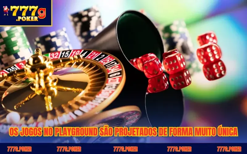 Os jogos no playground são projetados de forma muito única